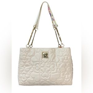 Betsey Johnson Spring Heart Quilted Shoulder Bag Large Size
